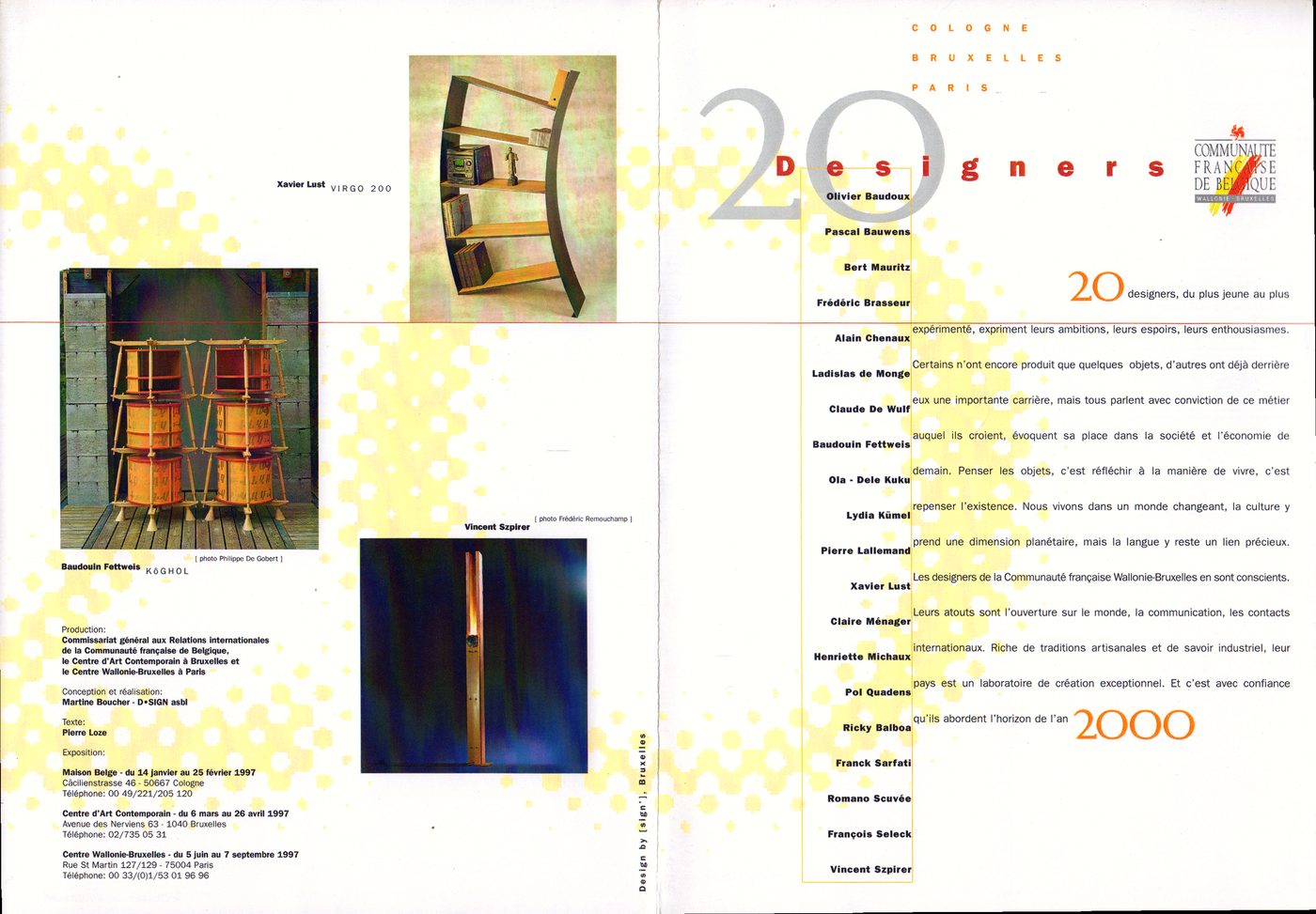 20 DESIGNERS programme — page 1